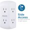 Philips Plug Adapter, Wall Tap, 0 ft., White SPS1740WA/37 - alternate 4